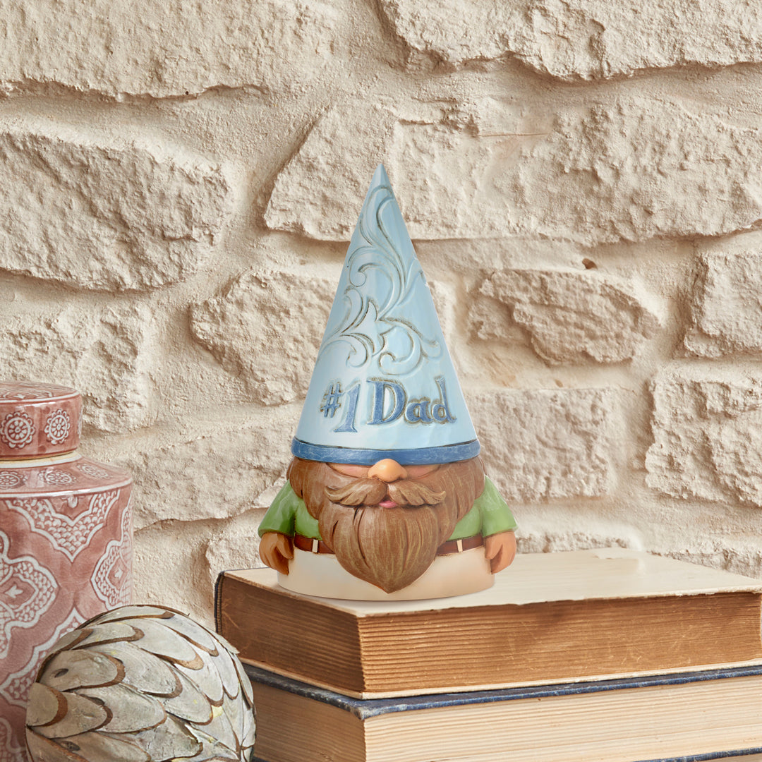 Jim Shore Heartwood Creek: #1 Dad Gnome Figurine sparkle-castle