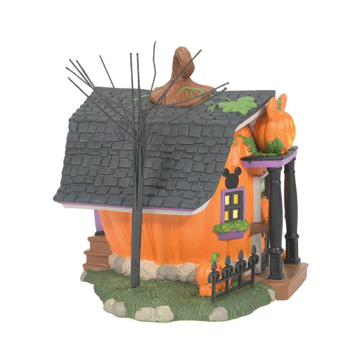 Department 56 Disney Snow Village Halloween: Pumpkintown Carving Studio sparkle-castle