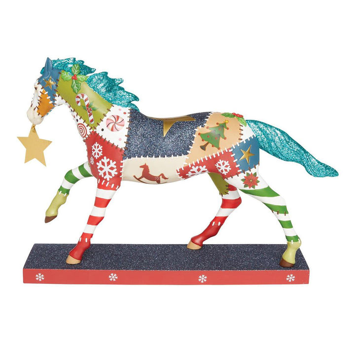 Trail of Painted Ponies: Holiday Patchwork Pony Figurine sparkle-castle