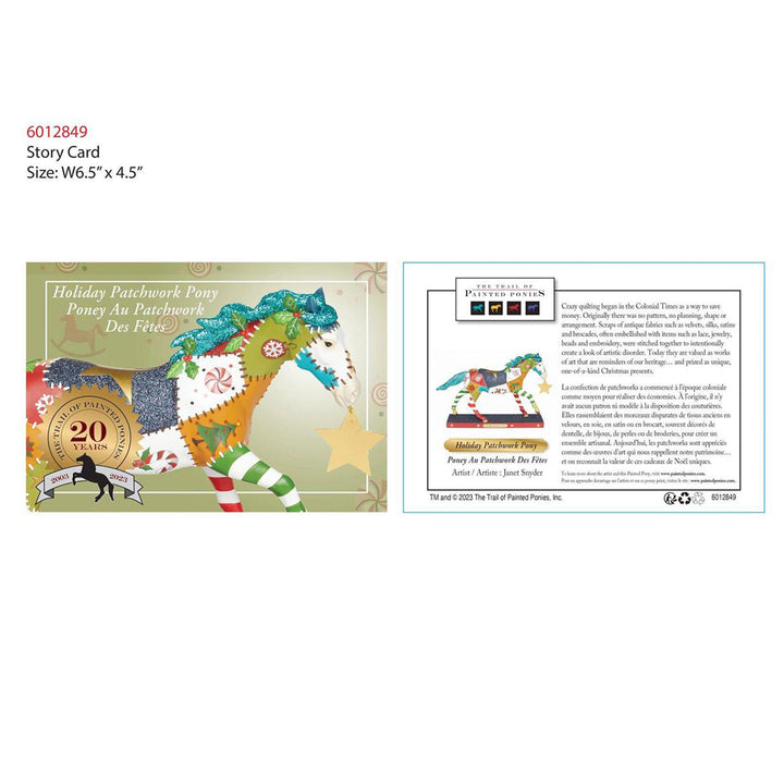 Trail of Painted Ponies: Holiday Patchwork Pony Figurine sparkle-castle