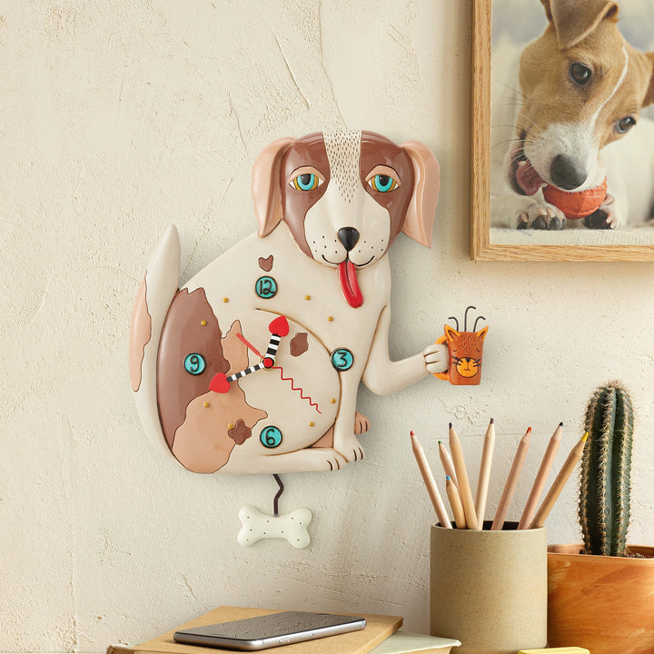 Allen Designs: No Bones Dog Clock sparkle-castle