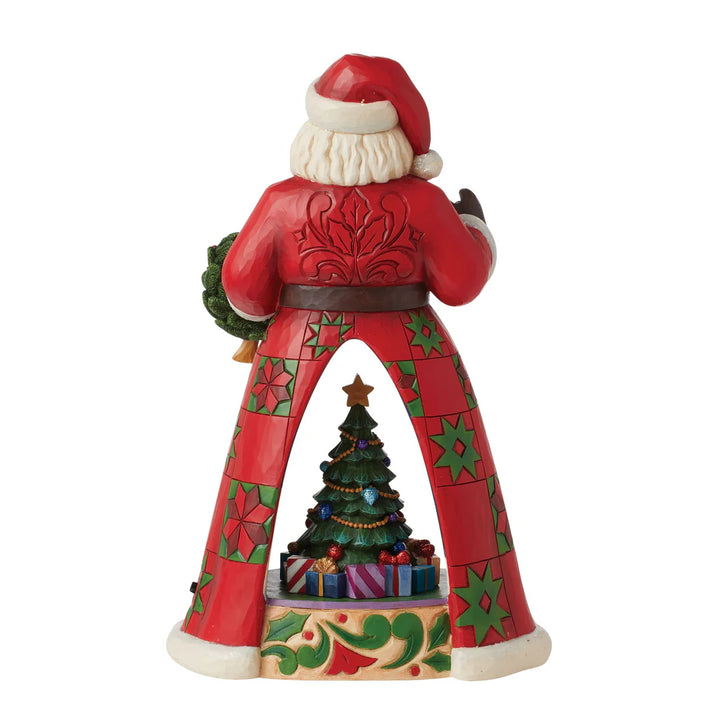 Jim Shore Heartwood Creek: Santa With LED Christmas Tree Scene Figurine sparkle-castle