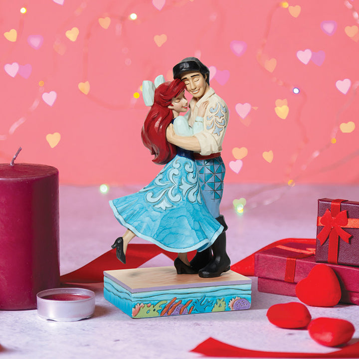 Jim Shore Disney Traditions: Ariel & Eric In Love Figurine sparkle-castle