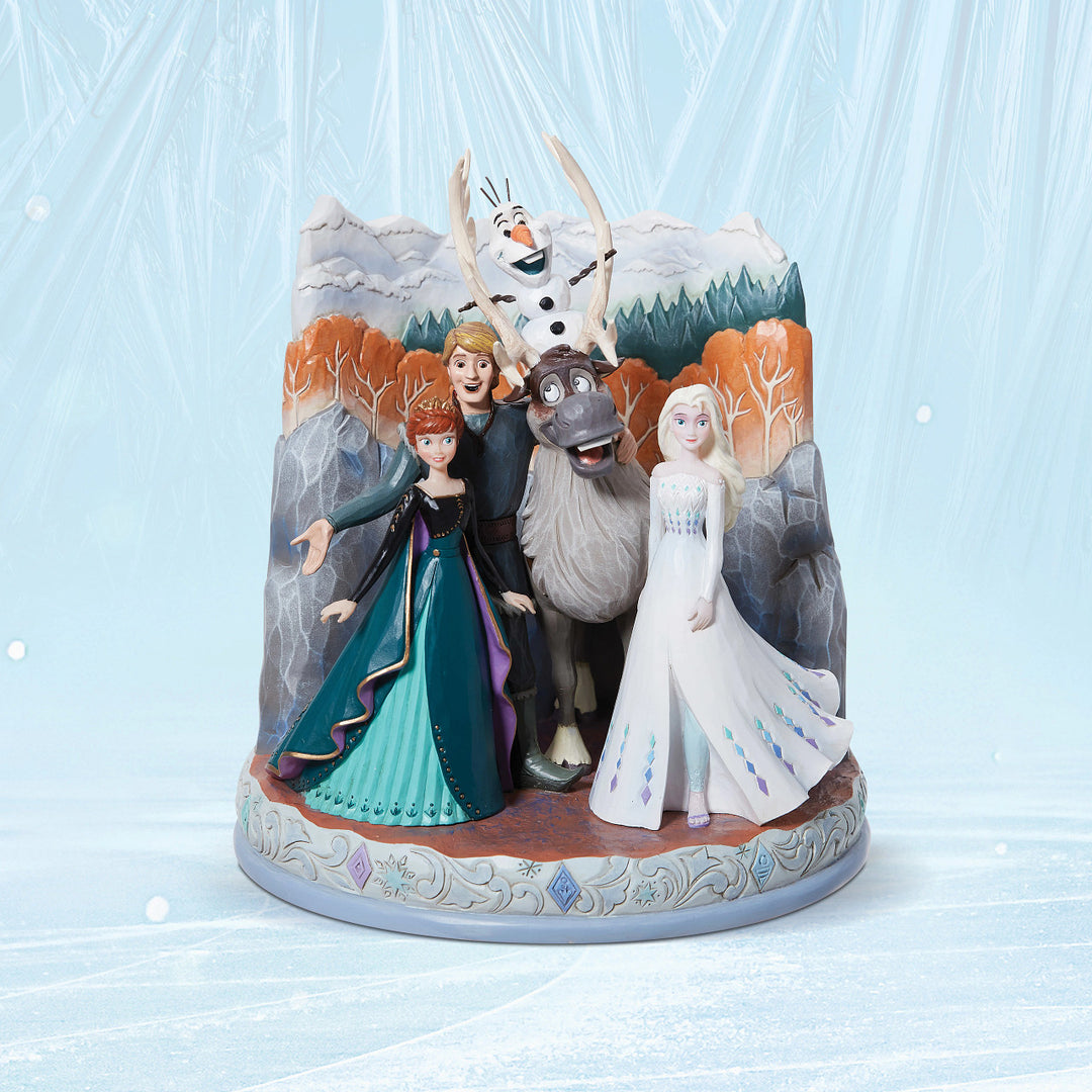 Jim Shore Disney Traditions: Frozen 2 Movie Poster Scene Figurine sparkle-castle