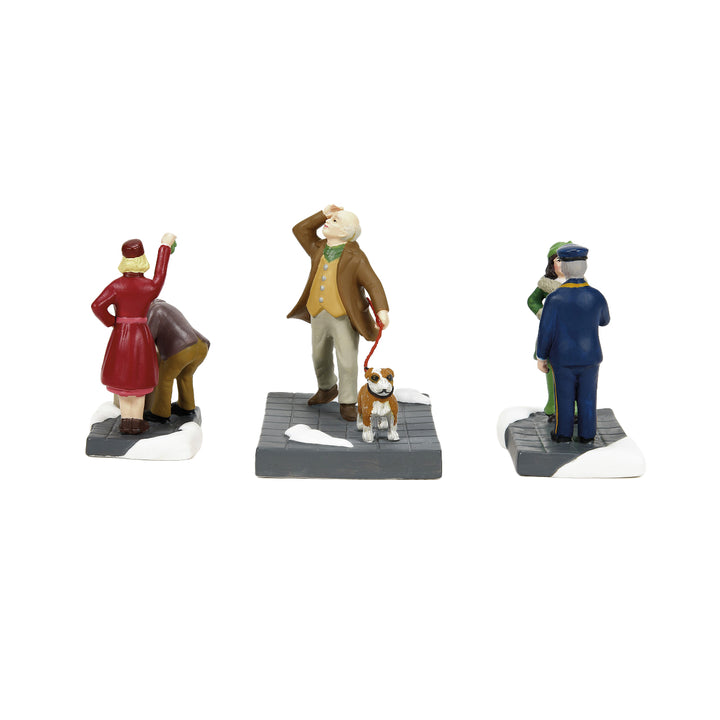 Department 56 Christmas in The City Village Accessory: Friends & Neighbors, Set of 3 sparkle-castle