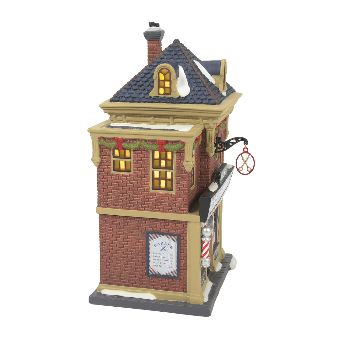 Department 56 Christmas in the City Village: A Little Off The Top sparkle-castle