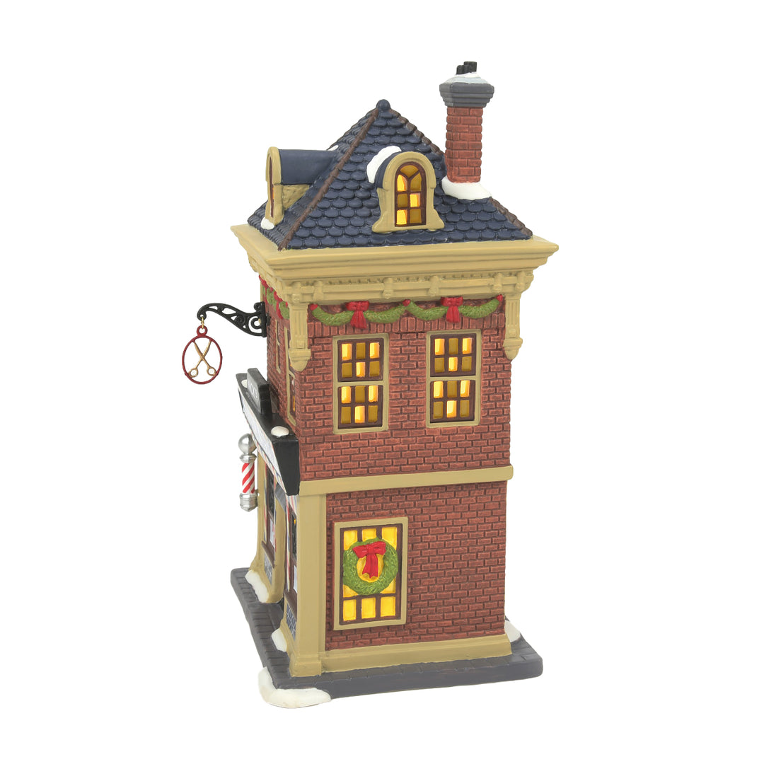 Department 56 Christmas in the City Village: A Little Off The Top sparkle-castle