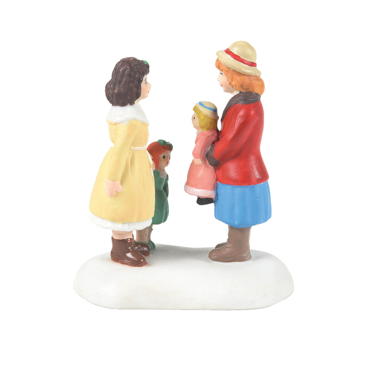 Department 56 Dickens Snow Village Accessory: Girls With Their Dolls sparkle-castle