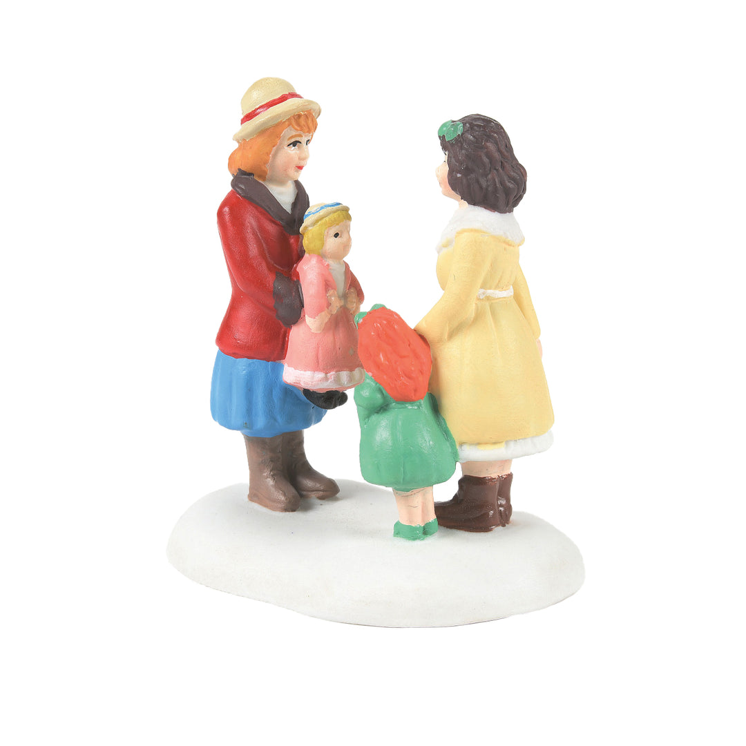 Department 56 Dickens Snow Village Accessory: Girls With Their Dolls sparkle-castle