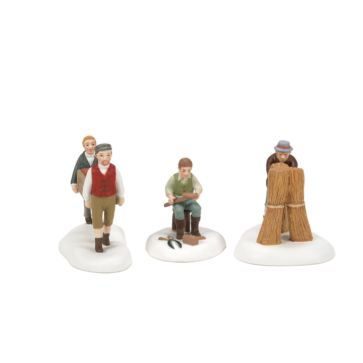 Department 56 Dickens Snow Village Accessory: Harvesting Progress, Set of 3 sparkle-castle