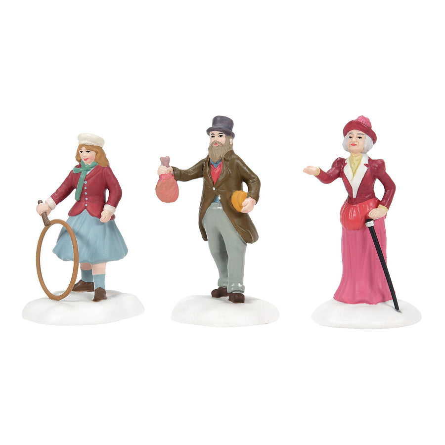 Department 56 Dickens Snow Village Accessory: Friends & Neighbors, Set of 3 sparkle-castle