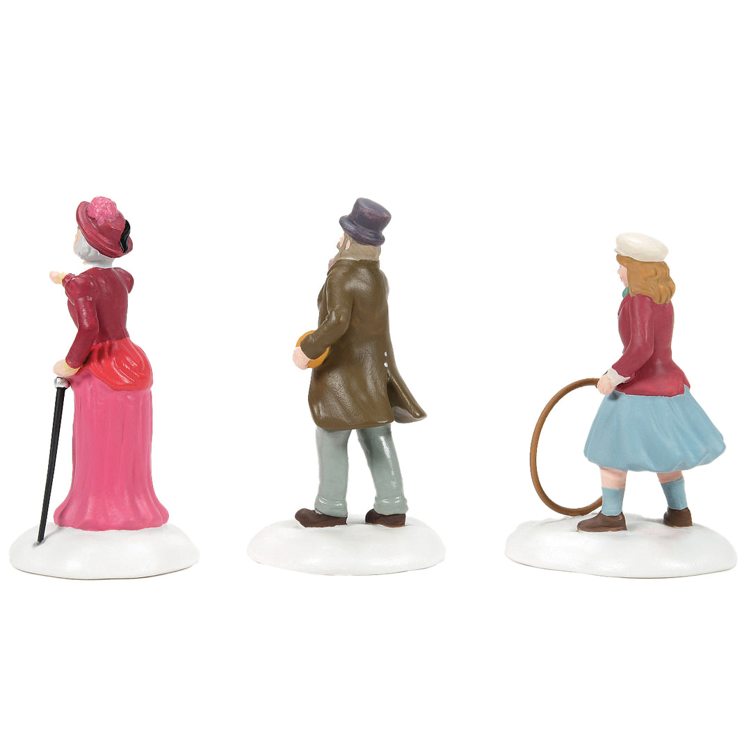 Department 56 Dickens Snow Village Accessory: Friends & Neighbors, Set of 3 sparkle-castle