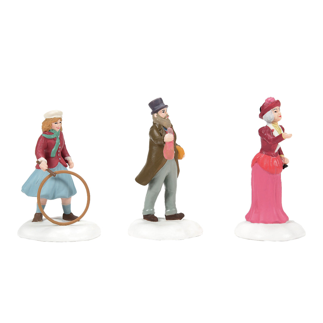 Department 56 Dickens Snow Village Accessory: Friends & Neighbors, Set of 3 sparkle-castle