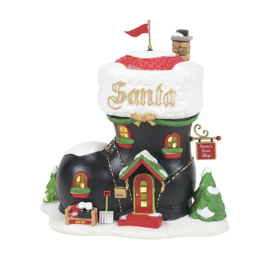 Department 56 North Pole Series: Santa's Boot Shop sparkle-castle