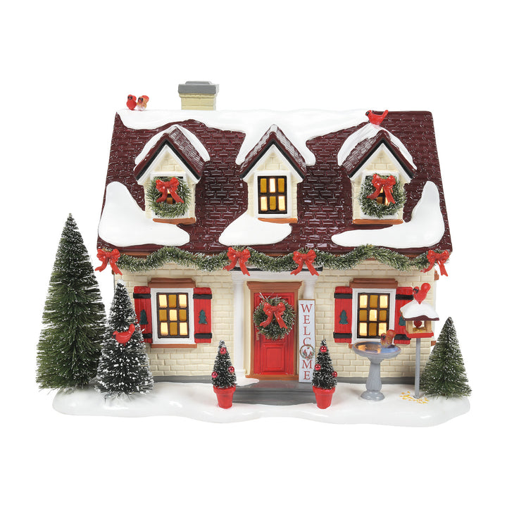 Department 56 Original Snow Village: The Cardinal House sparkle-castle