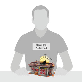 Department 56 Snow Village Halloween: Fly By Night Diner sparkle-castle
