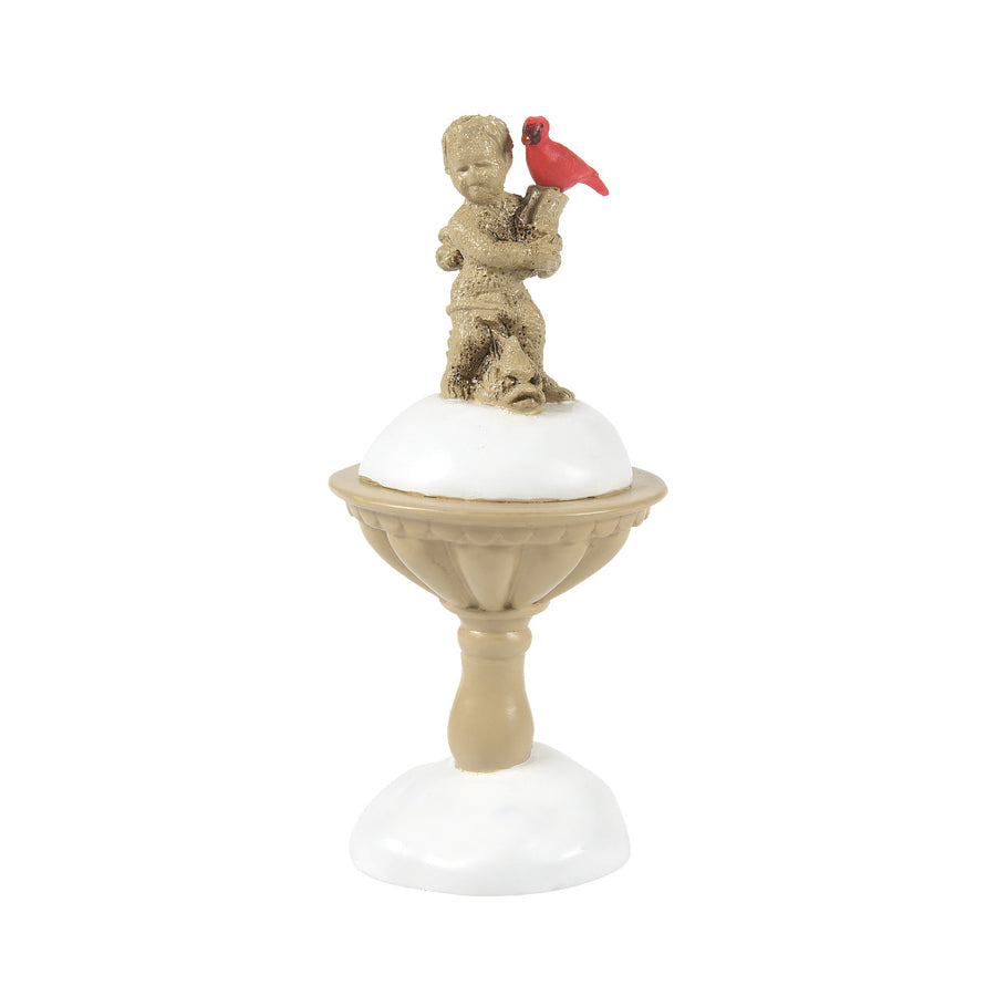 Department 56 Cross Product Village Accessory: Cardinal Christmas Fountain sparkle-castle