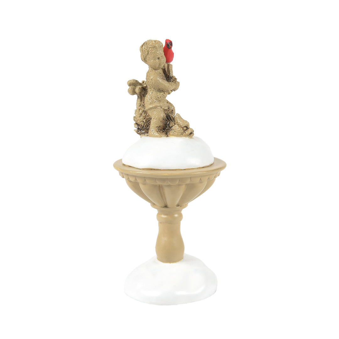 Department 56 Cross Product Village Accessory: Cardinal Christmas Fountain sparkle-castle