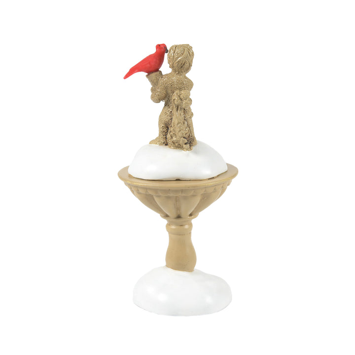 Department 56 Cross Product Village Accessory: Cardinal Christmas Fountain sparkle-castle