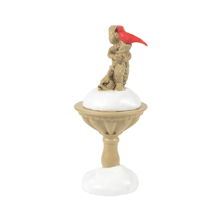 Department 56 Cross Product Village Accessory: Cardinal Christmas Fountain sparkle-castle