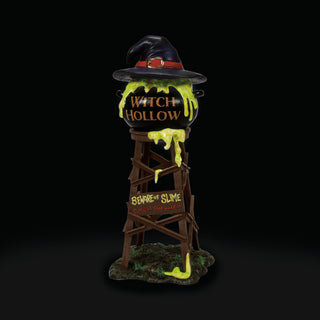 Department 56 Snow Village Halloween Accessory: Witch Hollow Water Tower sparkle-castle