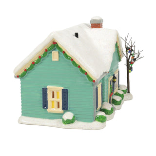 Department 56 Peanuts Village: The Blue House On James Street sparkle-castle