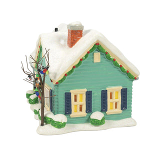 Department 56 Peanuts Village: The Blue House On James Street sparkle-castle