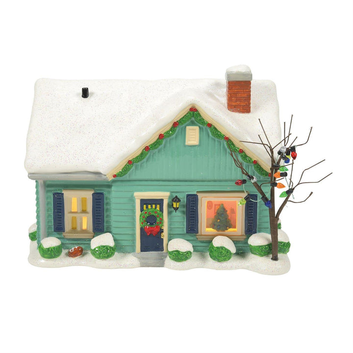 Department 56 Peanuts Village: The Blue House On James Street sparkle-castle