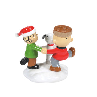Department 56 Peanuts Village Accessory: Trio of Besties sparkle-castle