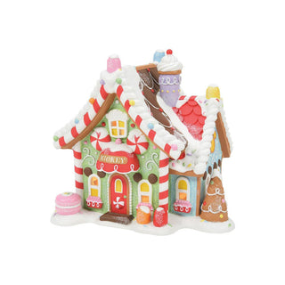 Department 56 Disney Snow Village: Mickey's Peppermint Villa sparkle-castle