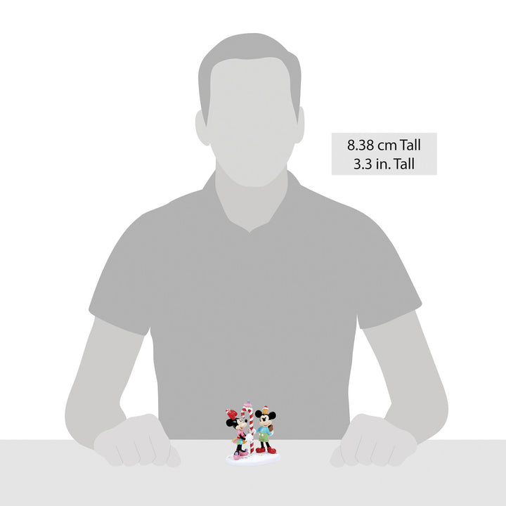 Department 56 Disney Snow Village Accessory: Mickey & Minnie Share A Treat sparkle-castle