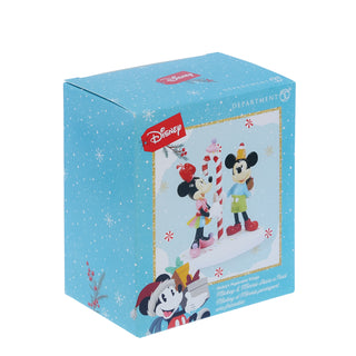 Department 56 Disney Snow Village Accessory: Mickey & Minnie Share A Treat sparkle-castle