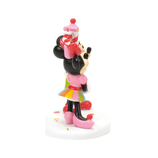 Department 56 Disney Snow Village Accessory: Mickey & Minnie Share A Treat sparkle-castle