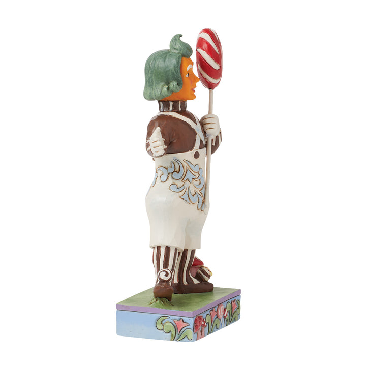 Jim Shore Willy Wonka: Oompa Loompa with Lollipop Figurine sparkle-castle