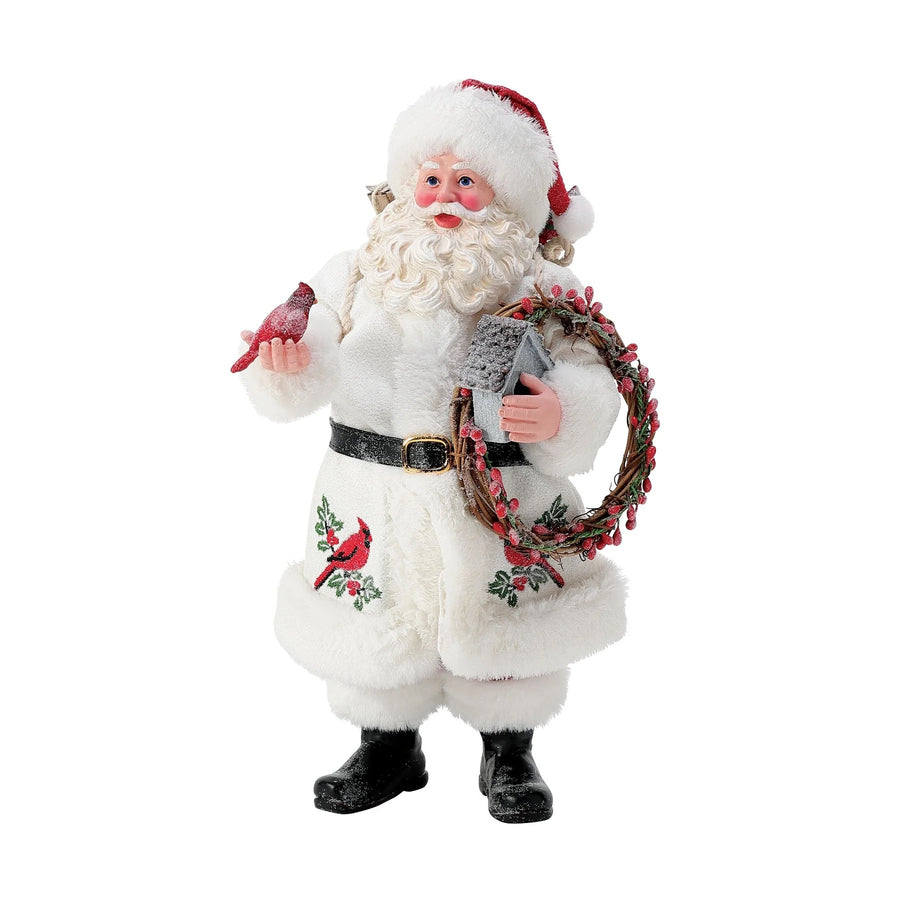 Department 56 Possible Dreams Santa: Red Birds & Berries Figurine sparkle-castle