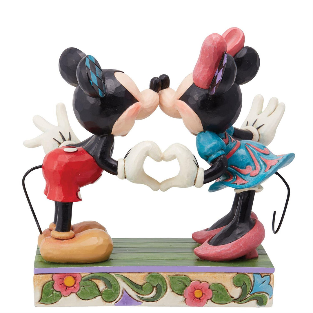 Jim Shore Disney Traditions: Mickey & Minnie With Heart Hands Figurine sparkle-castle