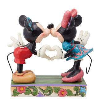Jim Shore Disney Traditions: Mickey & Minnie With Heart Hands Figurine sparkle-castle
