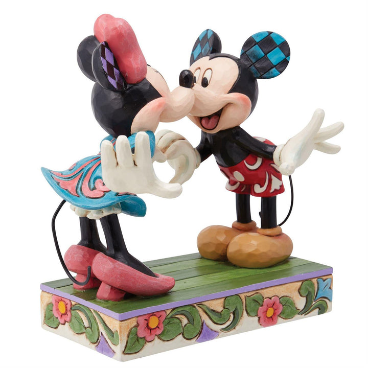 Jim Shore Disney Traditions: Mickey & Minnie With Heart Hands Figurine sparkle-castle