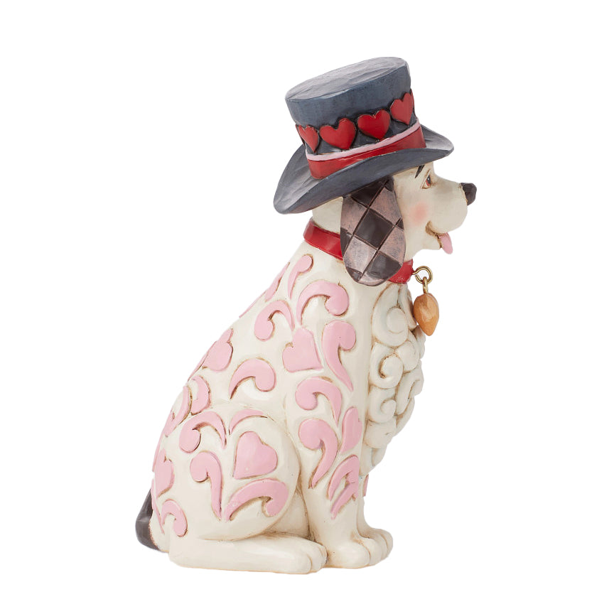 Jim Shore Heartwood Creek: Love Themed Dog with Top Hat Figurine sparkle-castle