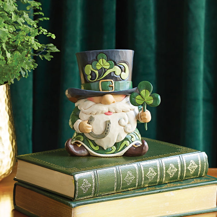 Jim Shore Heartwood Creek: Leprechaun In Top Hat Figurine sparkle-castle