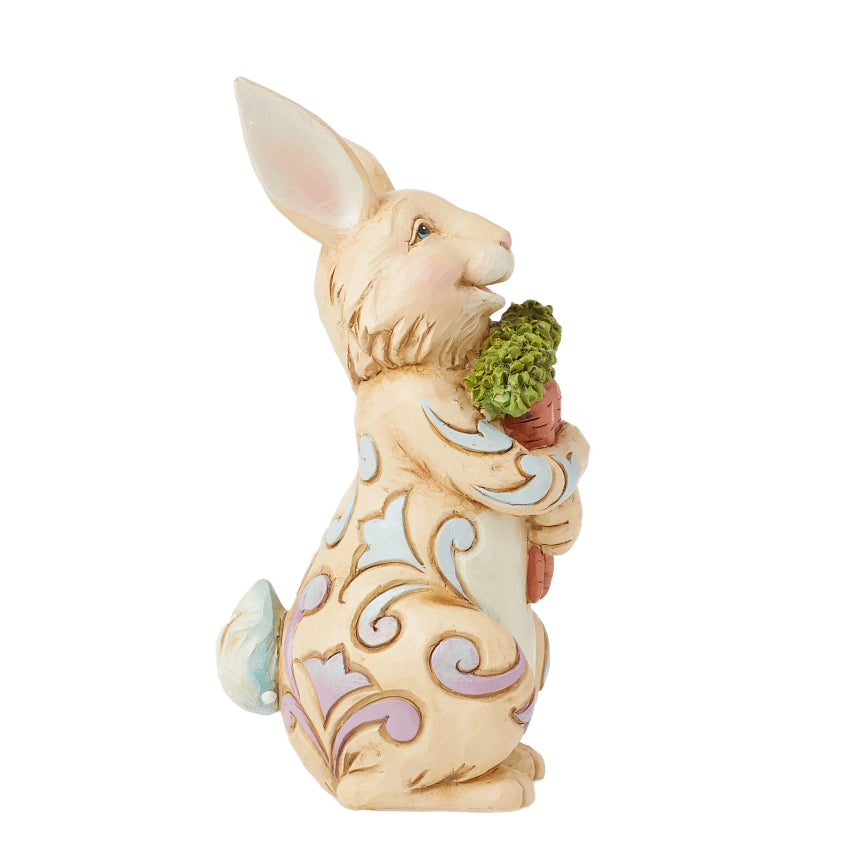 Jim Shore Heartwood Creek: Pint Sized Bunny With Carrots Figurine sparkle-castle