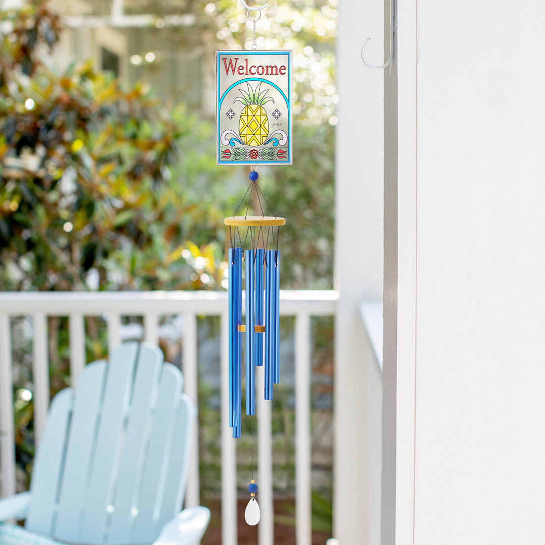 Jim Shore Heartwood Creek: Pineapple Welcome Wind Chime sparkle-castle