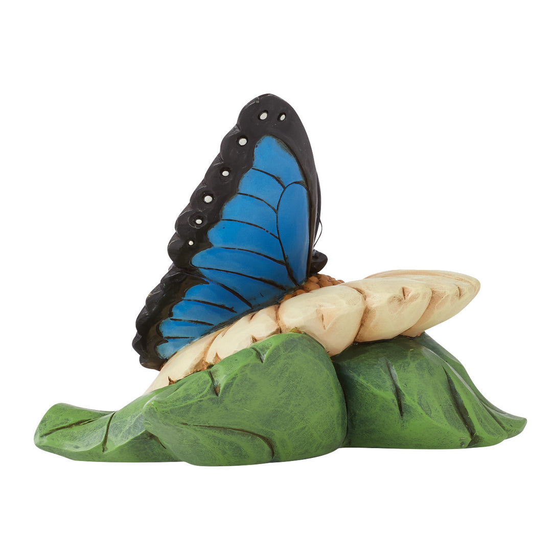 Jim Shore Heartwood Creek: Blue Morpho Butterfly Mini Figurine sparkle-castle