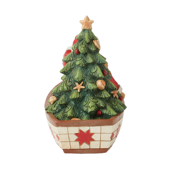 Jim Shore Heartwood Creek: Santa in Boat With Tree Figurine sparkle-castle