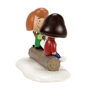 Department 56 Peanuts Village Accessory: Patty & Marcie Try On Skates sparkle-castle