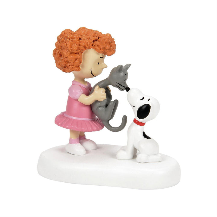 Department 56 Peanuts Village Accessory: Frieda & Faron Meet Snoopy