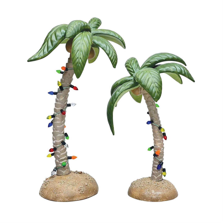 Department 56 Cross Product Village Accessory: Christmas Palms, Set of 2 sparkle-castle