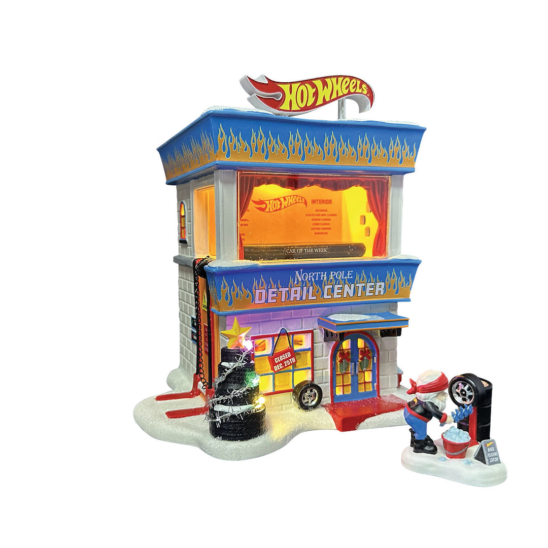 Department 56 North Pole Series: Hot Wheels Detail Center, Set of 2 sparkle-castle