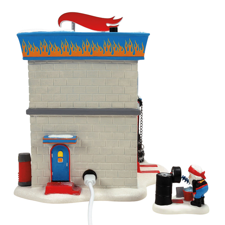 Department 56 North Pole Series: Hot Wheels Detail Center, Set of 2 sparkle-castle