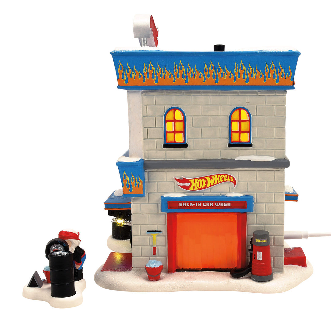 Department 56 North Pole Series: Hot Wheels Detail Center, Set of 2 sparkle-castle